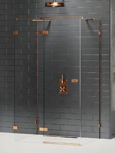 New Trendy Avexa Copper Brushed zuhanykabin 100x100 cm négyzet réz csiszolt/átlátszó üveg EXK-3705