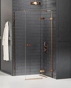New Trendy Avexa Copper Brushed zuhanykabin 120x80 cm négyszögletes réz csiszolt/átlátszó üveg EXK-3600