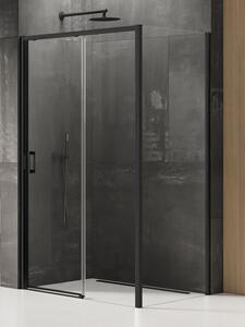 New Trendy Prime Black zuhanykabin 150x80 cm négyszögletes fekete félmatt/átlátszó üveg K-1325