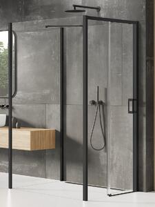 New Trendy Prime Black zuhanykabin 100x100 cm négyzet fekete félmatt/átlátszó üveg K-1335