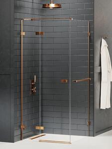New Trendy Avexa Copper Brushed zuhanykabin 80x70 cm négyszögletes réz csiszolt/átlátszó üveg EXK-3605