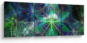 Kép - Absztrakt geometriai formák (órával) (90x30 cm)