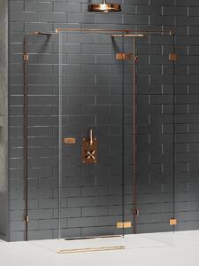 New Trendy Avexa Copper Brushed zuhanykabin 90x80 cm négyszögletes réz csiszolt/átlátszó üveg EXK-3722