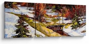 Kép - A tavasz érkezése (órával) (90x30 cm)