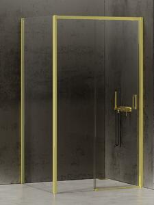 New Trendy Prime Light Gold zuhanykabin 100x70 cm négyszögletes arany fényes/átlátszó üveg K-1436