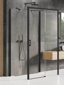 New Trendy Prime Black zuhanykabin 100x70 cm négyszögletes fekete félmatt/átlátszó üveg K-0936