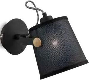 Mantra Nordica oldalfali lámpa 1x23 W fekete-fa 4925