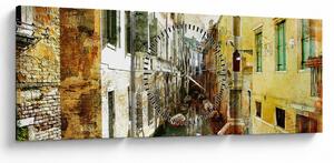 Kép - Utca Velencében (órával) (90x30 cm)