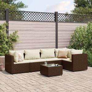 VidaXL Polyrattan Kerti Ülőgarnitúra - 6 részes