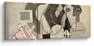 Kép - kubizmus (órával) (90x30 cm)