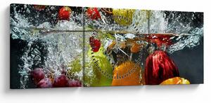 Kép - gyümölcs (órával) (90x30 cm)