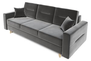 Szétnyitható kanapé Bergenia (szürke + sivé párnák). 1007758