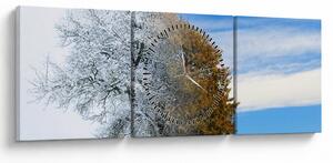 Kép - Évszakváltás (órával) (90x30 cm)