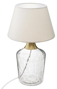 Állólámpa, váza alakú üveg vázzal, fehér-arany - ELEGANCE
