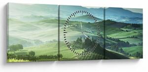 Kép - Toszkána, Olaszország (órával) (90x30 cm)
