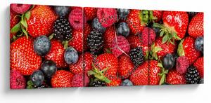 Kép - gyümölcs rakomány (órával) (90x30 cm)