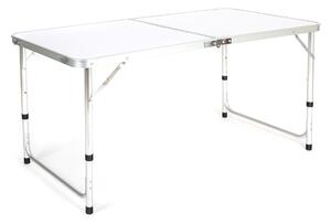 ASTOREO Kempingszett 4 + 1 - fehér - Méretet 120 x 60 cm méretű asztal + 4
