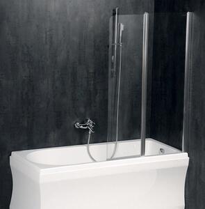 Polysan Paloma zuhanyparaván 90 cm kétrészes króm fényes/átlátszó üveg BS-90