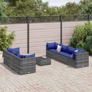VidaXL Polyrattan Kerti Ülőgarnitúra - 8 részes
