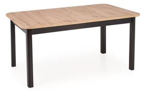Florian Kihúzható Asztal, MDF és Forgácslap, Artisan Tölgy / Fekete, H141-219xSz80xM78 cm