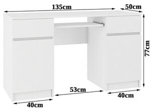 A5 Számítógép asztal (fehér)