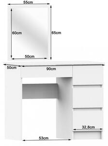 T-6/SL fésülködőasztal (fehér, jobb)