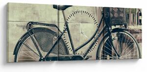 Kép - Vintage kör virágokkal (órával) (90x30 cm)