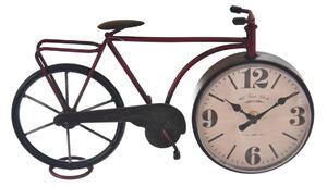 ASTOREO Kerékpáros asztali óra - fekete, piros - Méretet 35 x 20 x 7 cm
