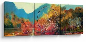 Kép - őszi színek (órával) (90x30 cm)