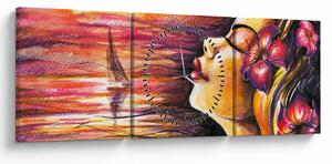 Kép - Nyári emlékek (órával) (90x30 cm)