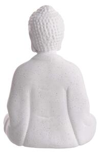 BUDDHA kerámia szobor, fehér 21,7 cm