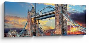 Kép - Tower Bridge, London, Anglia (órával) (90x30 cm)