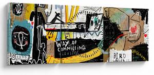 Festmény - Graffiti (órával) (90x30 cm)