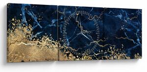 Kép - Sötétkék márvány (órával) (90x30 cm)