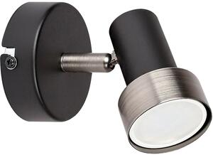 Rabalux Konrad oldalfali lámpa 1x50 W fekete-ezüst 73011