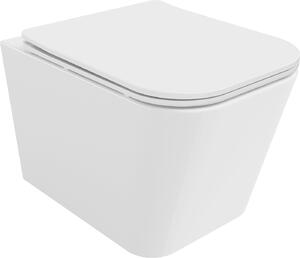Mexen Teo falra szerelhető WC -csésze Perem nélküli, karcsú WC -ülőkével Karcsú, hőre keményedő, fehér - 30850600