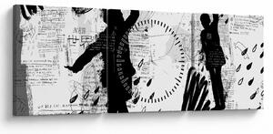 Kép - Street art - zűrzavar (órával) (90x30 cm)