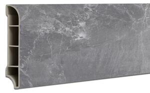 Vinyl SPC padlószegély Fjord márvány mintás sötét szürke 2400x60x12 mm
