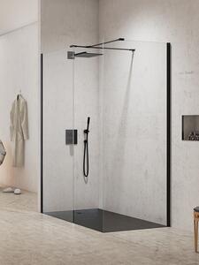 New Trendy New Modus Black walk-in zuhanykabin 140x90 cm négyszögletes fekete félmatt/átlátszó üveg EXK-5633