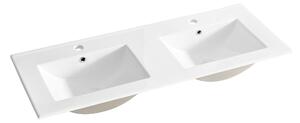 Comad Lava mosdótál 121x46 cm négyszögletes beépíthető-dupla fehér UM-8003-LAVA120D