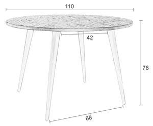 Étkezőasztal MO D110cm, teak fa