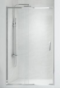 New Trendy New Corrina zuhanyajtók 130 cm tolható alumínium fényes/átlátszó üveg D-0251A