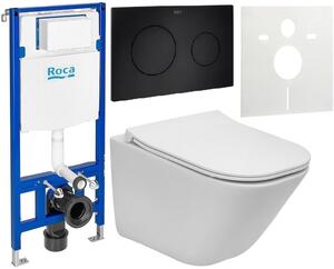 Set WC csésze Roca Gap A34647AS00, beépíthető keret Roca Duplo A890070020, A80173200B, A890189206, A890063000