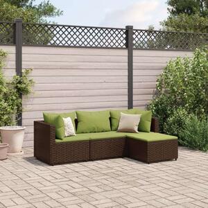 VidaXL Polyrattan Kerti Ülőgarnitúra - 4 Részes - Barna