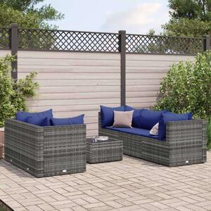 VidaXL Polyrattan Kerti Ülőgarnitúra - 6 részes szett