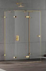 New Trendy Eventa Gold Shine zuhanykabin 80x80 cm négyzet arany fényes/átlátszó üveg EXK-4792