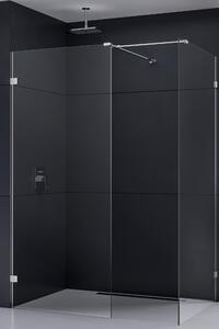 New Trendy Eventa walk-in zuhanykabin 130x90 cm négyszögletes króm fényes/átlátszó üveg EXK-4655