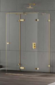 New Trendy Eventa Gold Shine zuhanykabin 80x80 cm négyzet arany fényes/átlátszó üveg EXK-4793