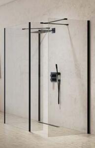 New Trendy New Modus Black zuhanykabin fal walk-in 80 cm fekete félfényes/átlátszó üveg EXK-5673