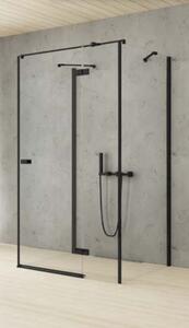 New Trendy Reflexa Black zuhanykabin 90x90 cm négyzet fekete félmatt/átlátszó üveg EXK-5014